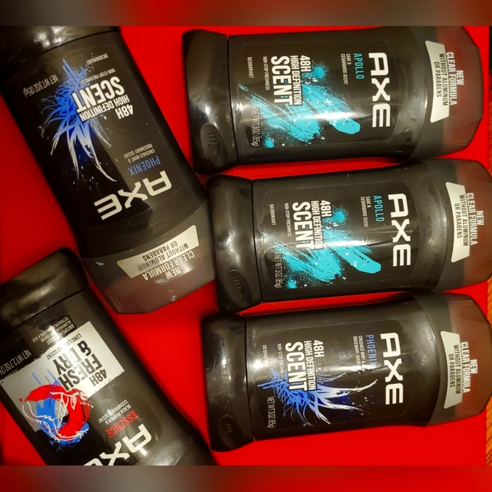 LOT (5) 2 AXE APOLLO DEODORANT  &  2 PHOENIX & 1 ESSENCE